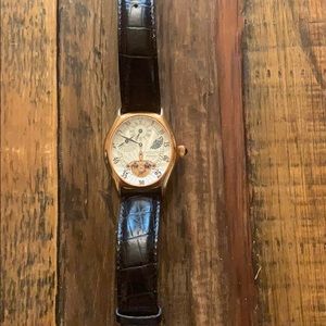 Rose gold automatic wrist watch